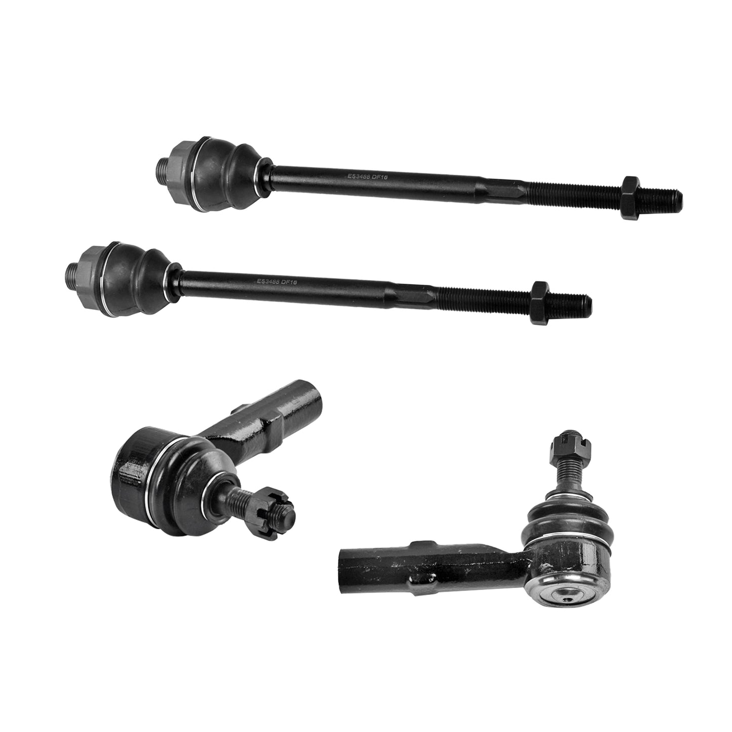 4pc ES3609 ES3488 For Chevy Silverado for GMC Sierra Yukon 2500 3500 HD H2 Front Inner Outer Tie Rods