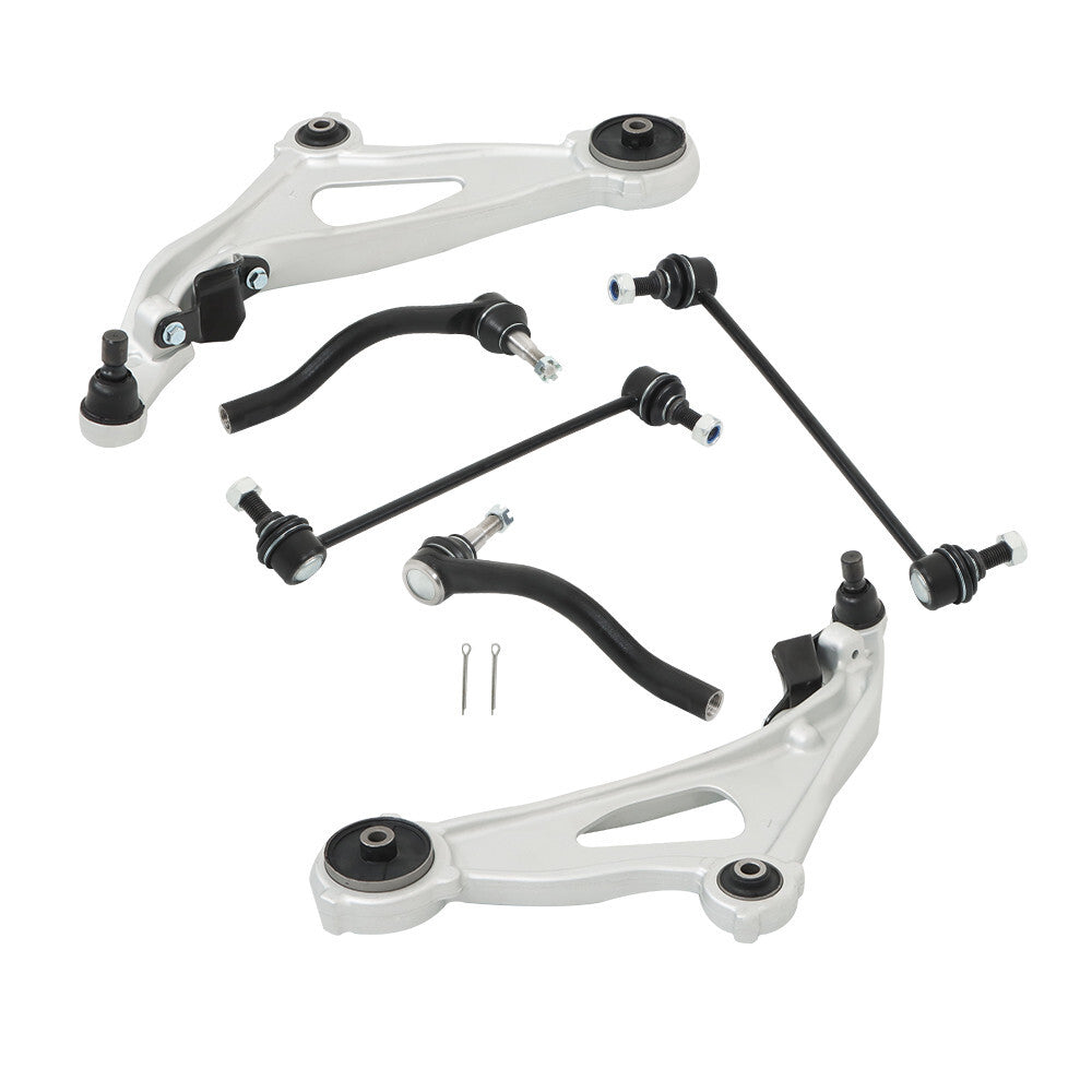 6pc K623063 K750094 K750095 K623064 ES801265 ES801266 Front Lower Control Arms Sway Bars Tie Rods for Nissan Pathfinder 2013-2019 for Infiniti QX60 2014-2019 for Infiniti JX35 2013