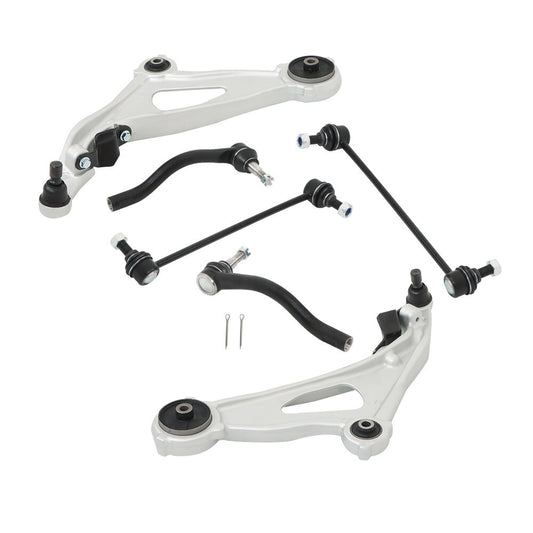 6pc K623063 K750094 K750095 K623064 ES801265 ES801266 Front Lower Control Arms Sway Bars Tie Rods for Nissan Pathfinder 2013-2019 for Infiniti QX60 2014-2019 for Infiniti JX35 2013