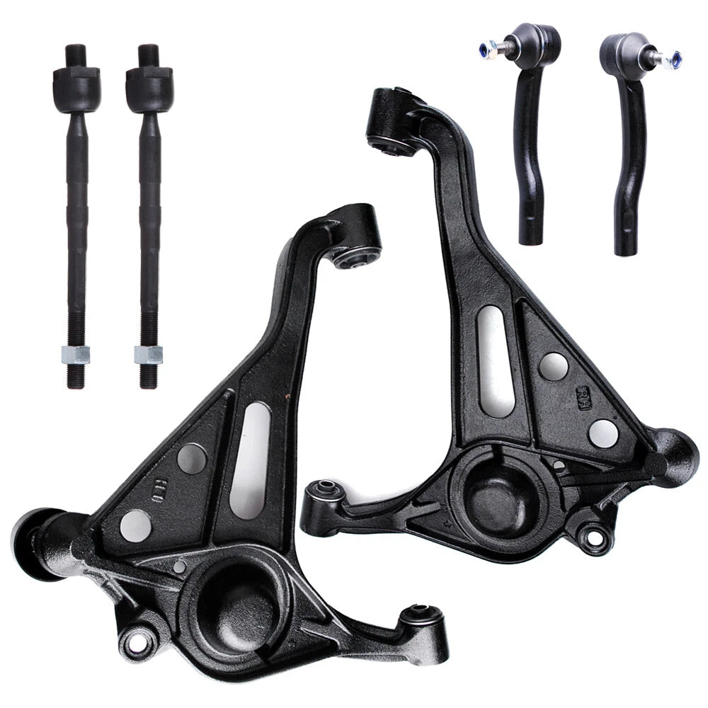 6pc K620307 K620308 ES800426 ES800427 EV467 Front Lower Control Arm Inner Outer Tie Rod End For Suzuki Grand Vitara 2000 2001 2002 2003 2004 2005