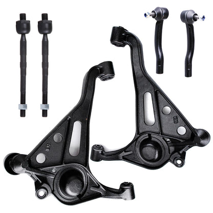 6pc K620307 K620308 ES800426 ES800427 EV467 Front Lower Control Arm Inner Outer Tie Rod End For Suzuki Grand Vitara 2000 2001 2002 2003 2004 2005