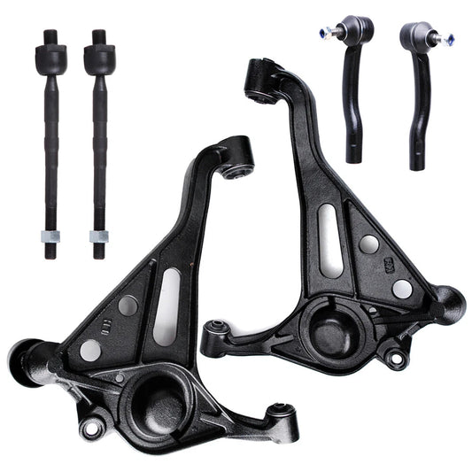 6pc K620307 K620308 ES800426 ES800427 EV467 Front Lower Control Arm Inner Outer Tie Rod End For Suzuki Grand Vitara 2000 2001 2002 2003 2004 2005
