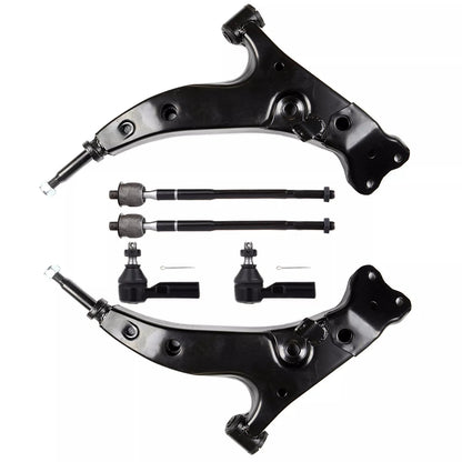 6pc K80333 K80334 EV303 ES2382 Front Lower Control Arm Inner outer Tie Rod For Toyota Corolla 1993 1994 1995