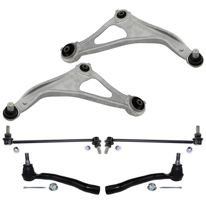 6pc K623474 K623475 K750094 K750095 ES801196 ES801197 Front Lower Control Arms Sway Bar Links Tie Rods for Nissan Altima 2013 2014
