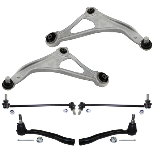 6pc K623474 K623475 K750094 K750095 ES801196 ES801197 Front Lower Control Arms Sway Bar Links Tie Rods for Nissan Altima 2013 2014