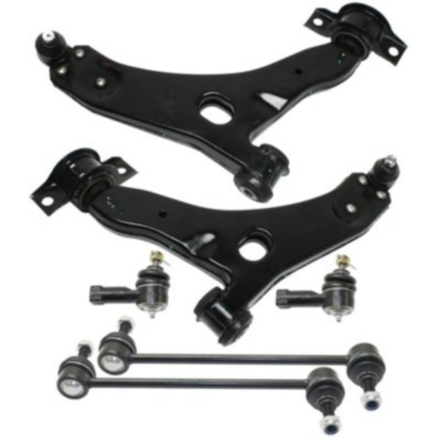 6pc K80407K80408 K80066 ES80580 Front Lower Control Arms Ball Joints Sway Bars Kit for Ford Focus 2006 2007
