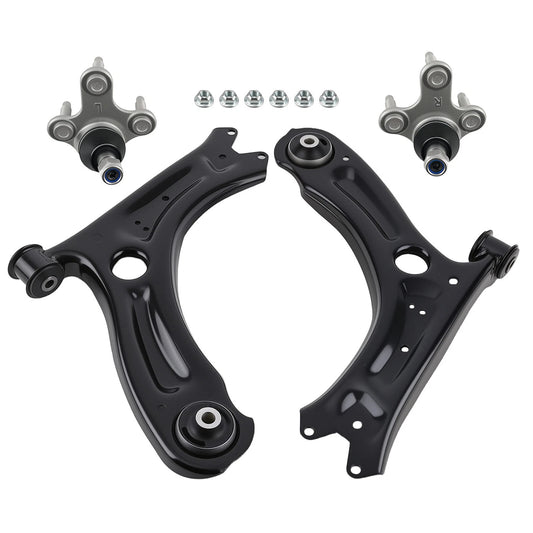 4pc K621949 K621950 K80662 K80663 Front Lower Control Arms Ball Joints for VW Jetta 2011 2012 2013 2014 2015 2016 2017 2018