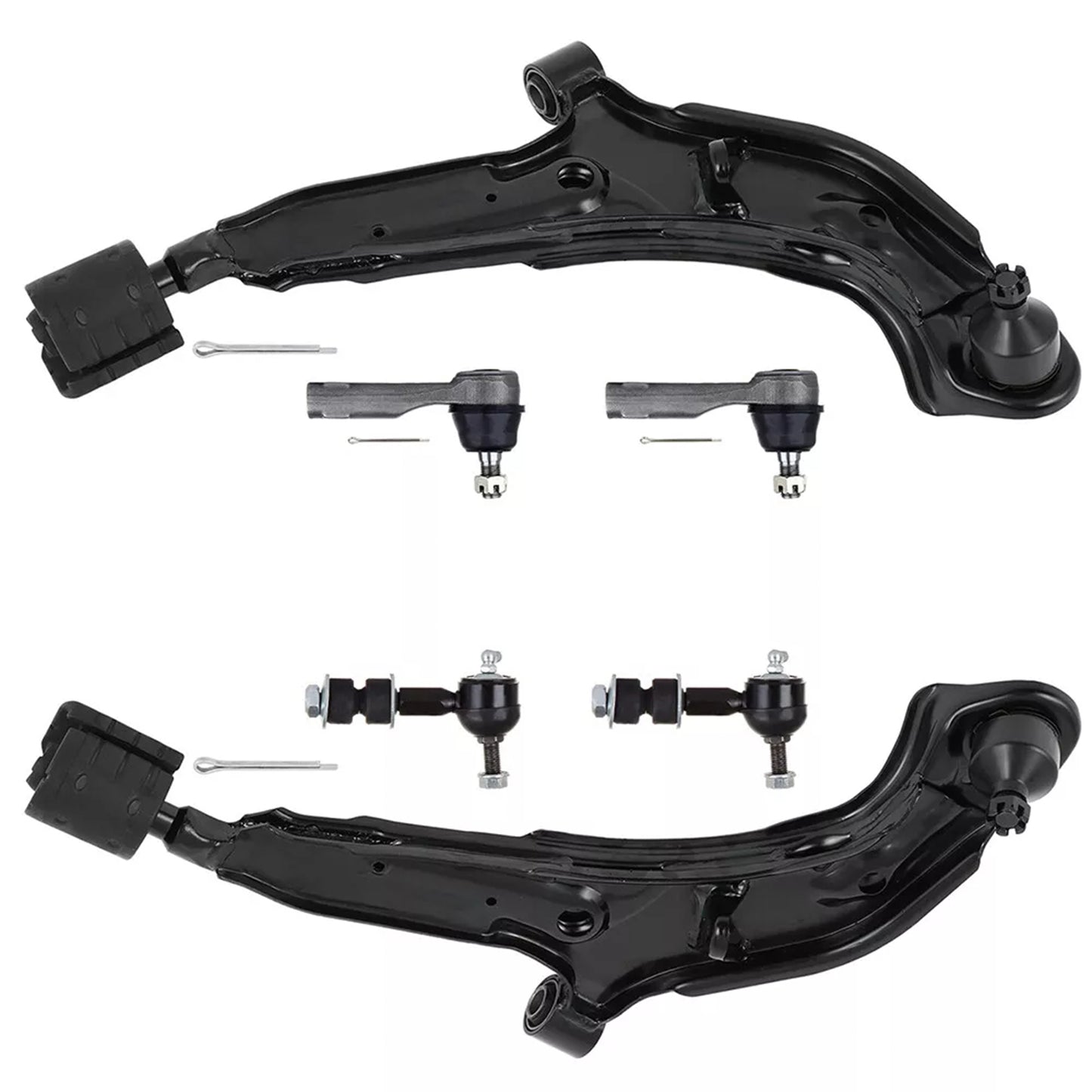 6pc K620348 K620349 ES2814 K9824 Front Lower Control Arm Tie Rod Sway Bar Links for Nissan Altima 1998 1999 2000 2001