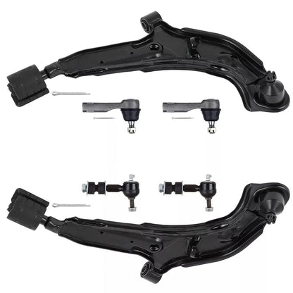 6pc K620348 K620349 ES2814 K9824 Front Lower Control Arm Tie Rod Sway Bar Links for Nissan Altima 1998 1999 2000 2001