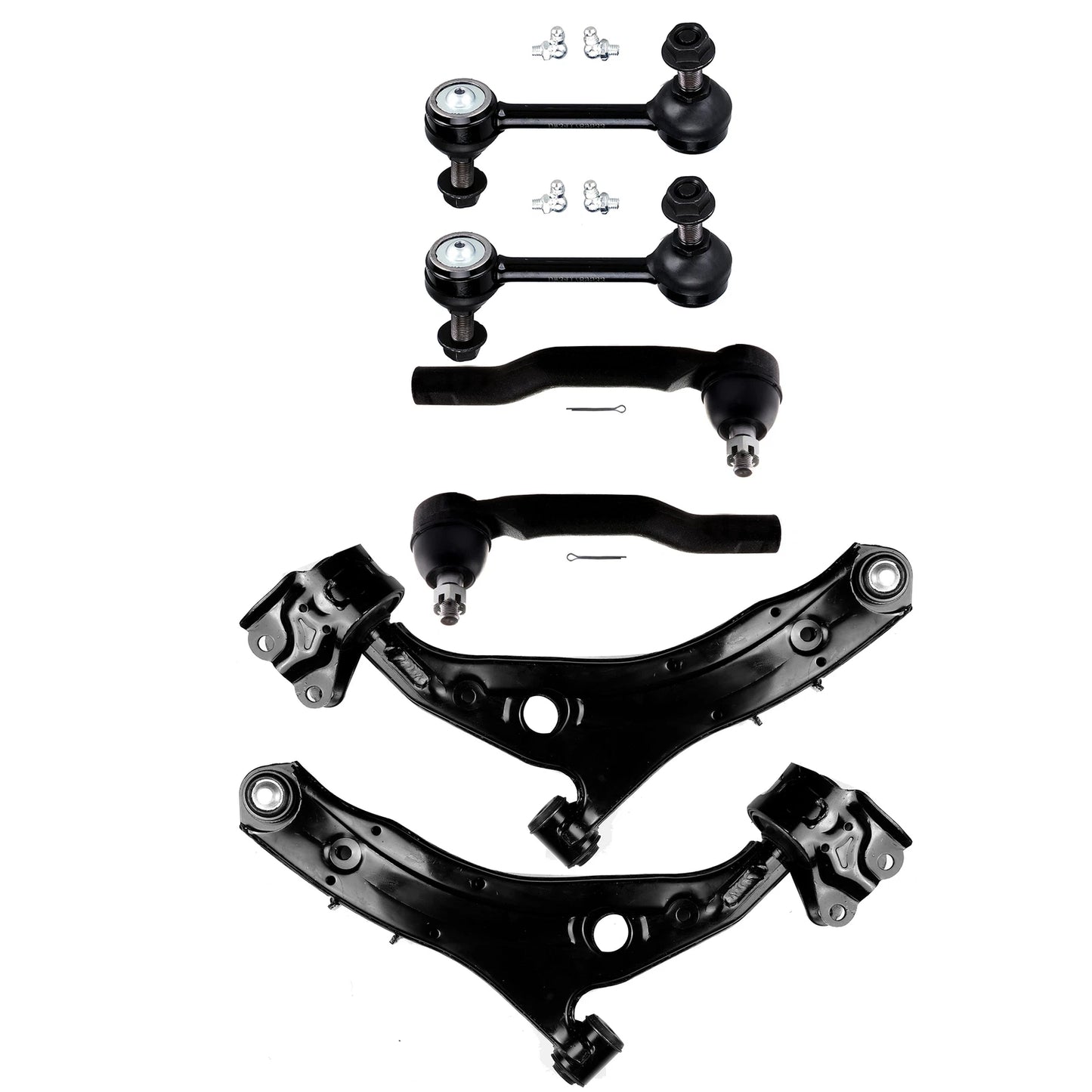 6pc K620486 K620487 K750159 ES800473 ES800474 Front Lower Control Arm Tierod Sway Bar for Ford Edge for Lincoln MKX 2007 2008 2009 2010 2011 2012 2013 2014 2015