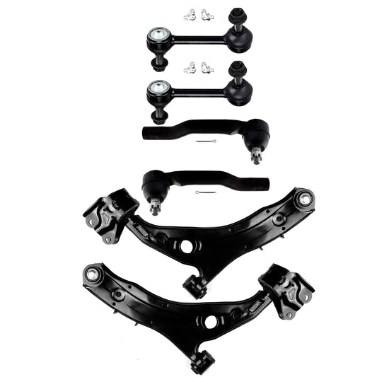 6pc K620486 K620487 K750159 ES800473 ES800474 Front Lower Control Arm Tierod Sway Bar for Ford Edge for Lincoln MKX 2007 2008 2009 2010 2011 2012 2013 2014 2015