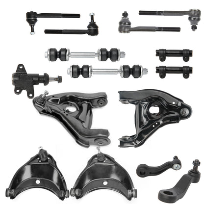 15pc K620299 K620298 K620160 K620161 ES2837 ES2836 ES2004 K6447 K6335 K6722 K5252 2WD Front Upper Lower Control Arms Kit for GMC for Chevrolet C1500 1993-1999