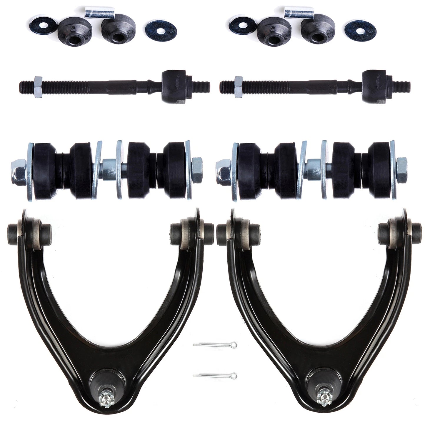 8pc K90450 K90451 K90122 EV367 K9492 Suspension Front Upper Control Arm Ball Joint Tie Rod End For Honda Civic 1996 1997 1998 1999 2000