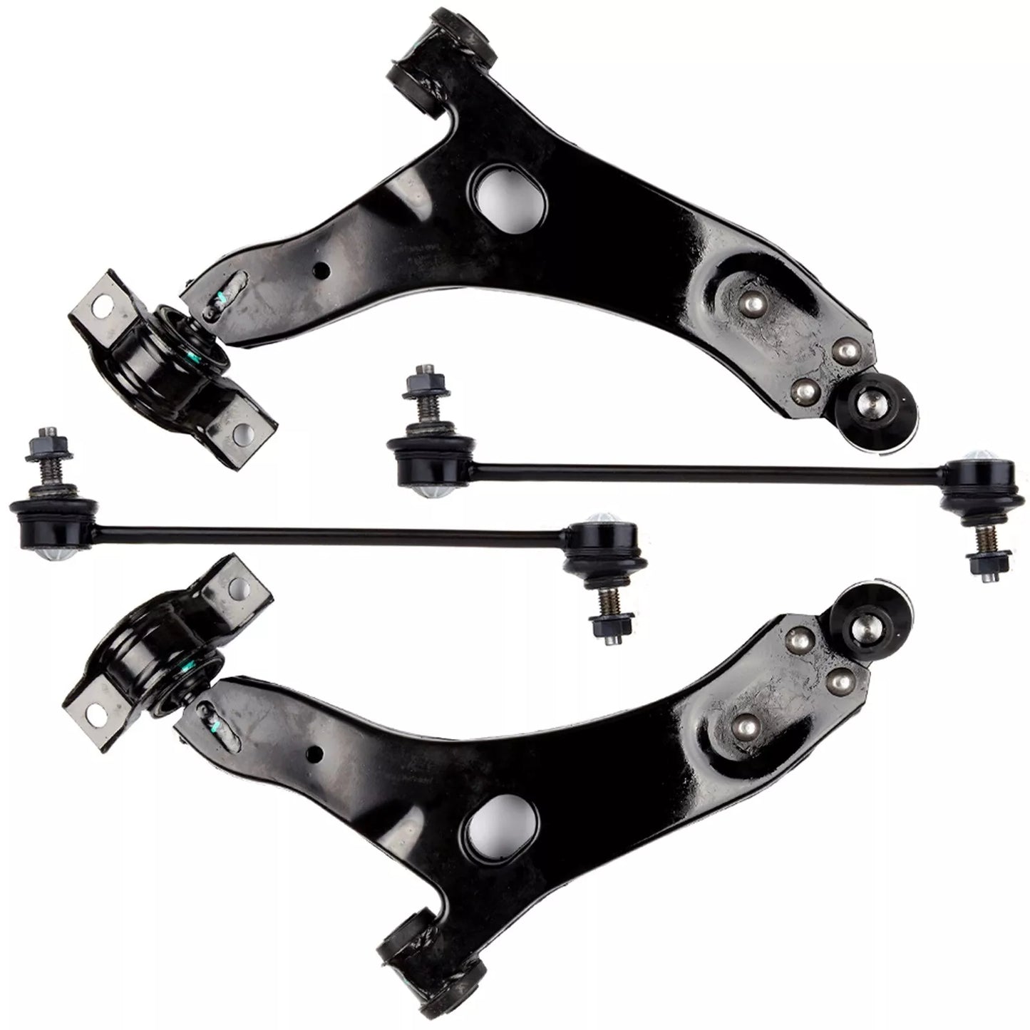 4pc K80407 K80408 K80066 Front Lower Control Arms Ball Joints Sway Bars Kit for Ford Focus 2004 2005 2006 2007 2008 2009 2010 2011