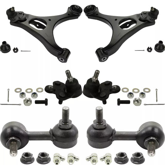 6pc K620382 K620383 K500069 K500070 K80768 K80769 Front Lower Control Arm Ball Joint Sway Bar for Honda Civic for Acura CSX 2006 2007 2008 2009 2010 2011