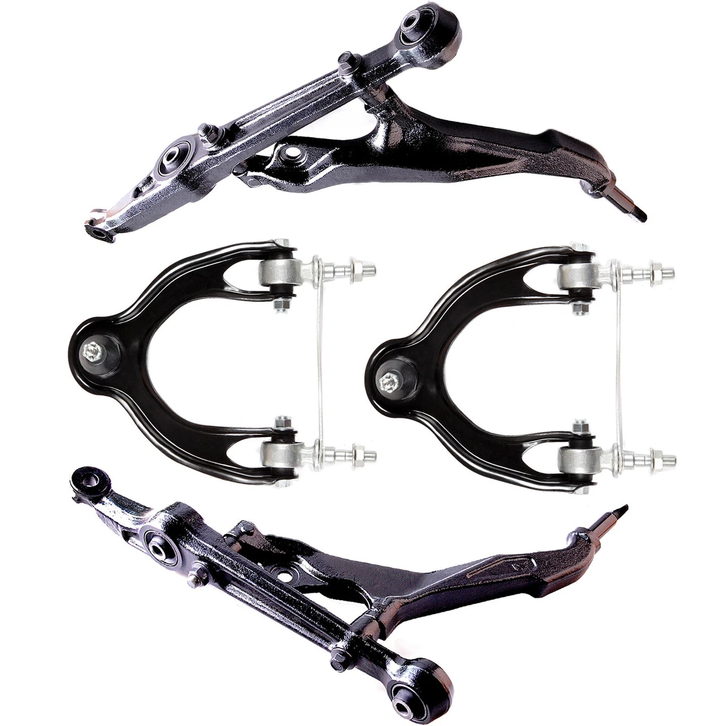 4pc K90448 K90449 K80327 K80328 Front Upper Control Arm and Ball Joint For Honda Civic 1992 1993 1994 1995 for Acura Integra 1994 1995 1996 1997 1998 1999 2000 2001