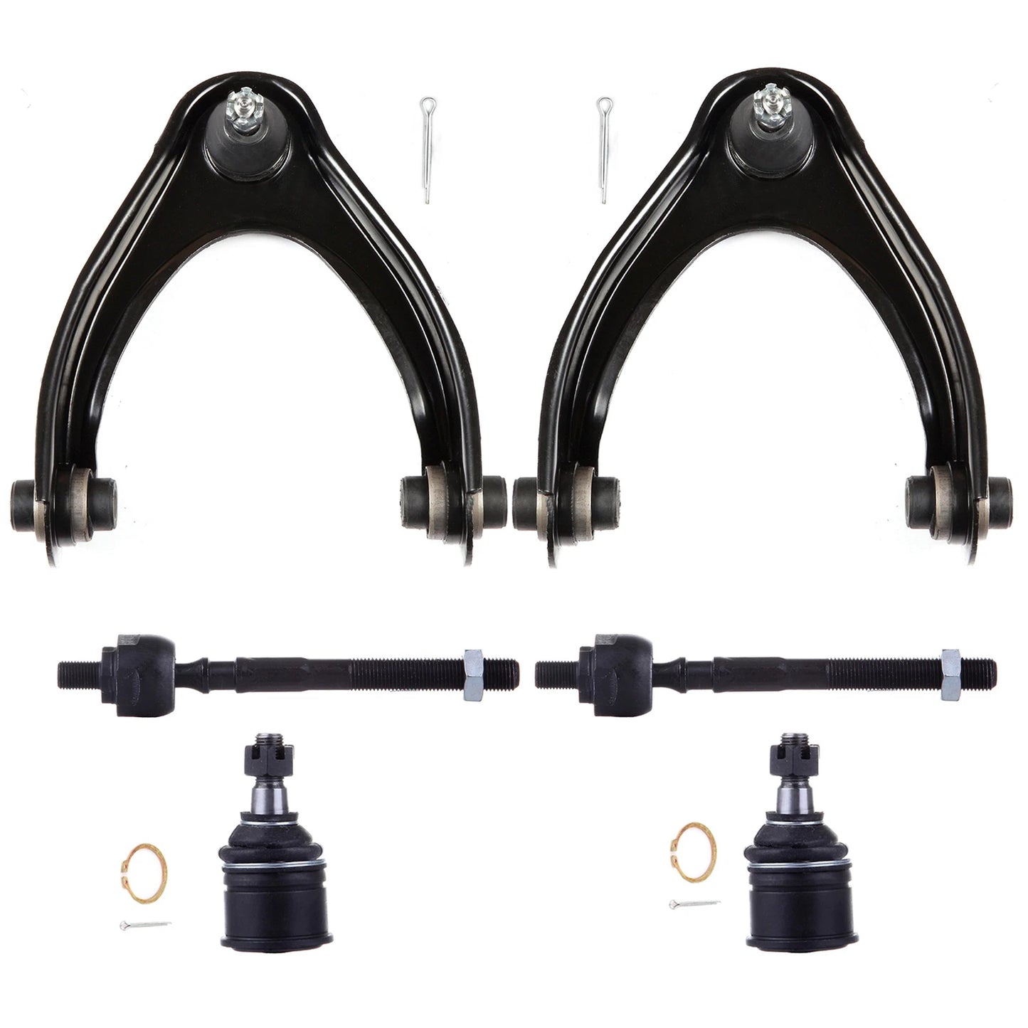 6pc K90450 K90451 K9802 EV367 Suspension Front Upper Control Arm Ball Joint Tie Rod End For Honda Civic 1996 1997 1998 1999 2000