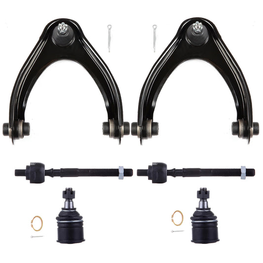 6pc K90450 K90451 K9802 EV367 Suspension Front Upper Control Arm Ball Joint Tie Rod End For Honda Civic 1996 1997 1998 1999 2000