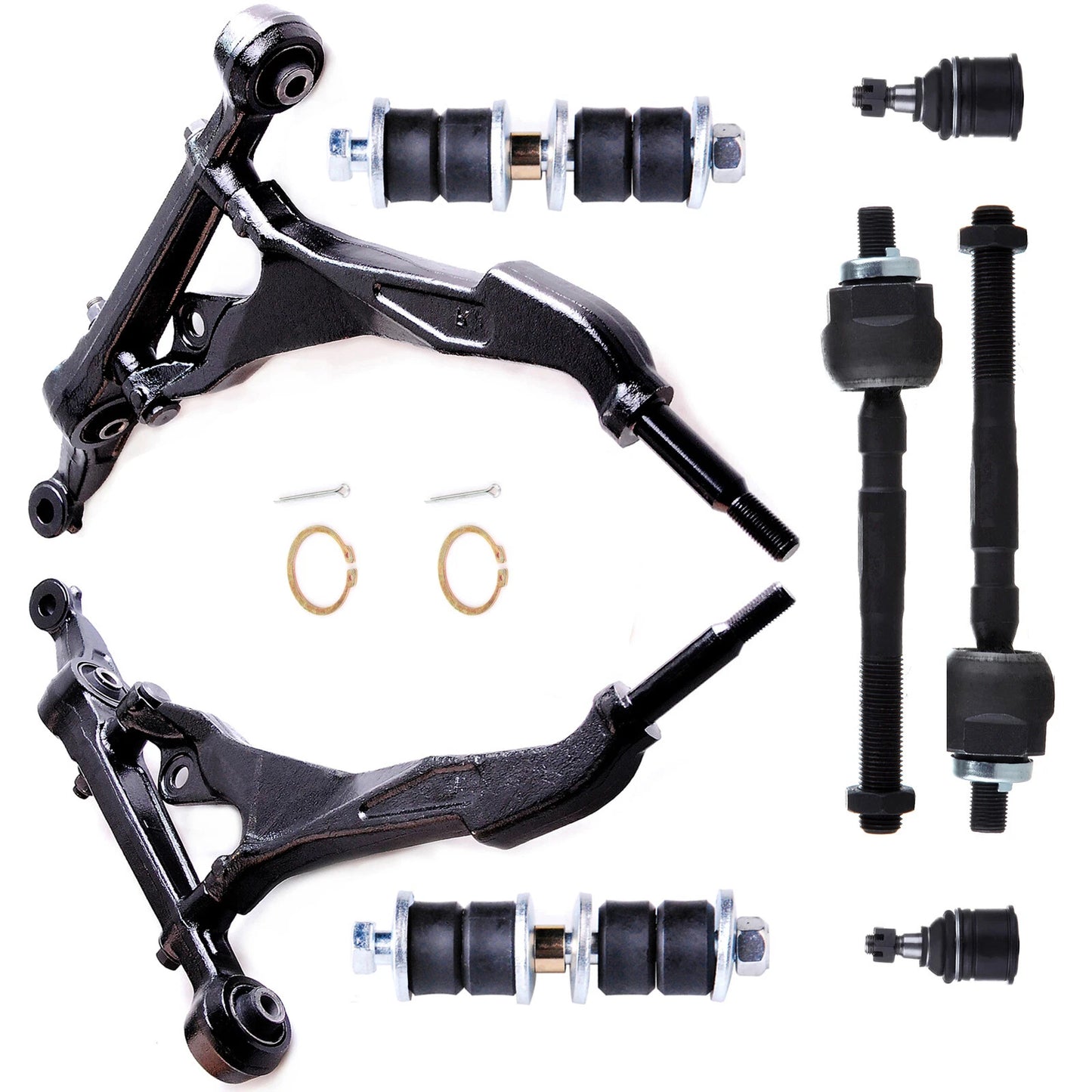 8pc K80328 K80327 EV299 K90123 K9802 Front Lower Control Arm Tie Rod Sway Bar Suspension Kit For Honda Civic 1992 1993 1994 1995 for Honda Civic del Sol 1993-1997 for Acura Integra 1994-2001