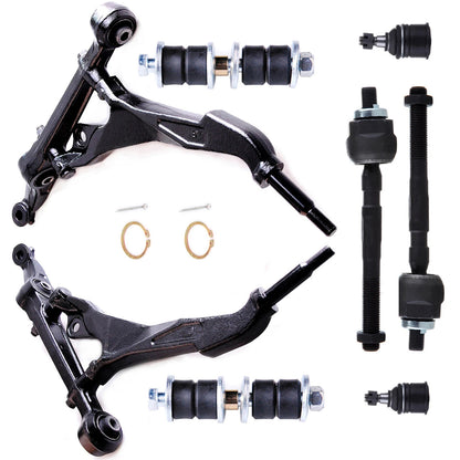 8pc K80328 K80327 EV299 K90123 K9802 Front Lower Control Arm Tie Rod Sway Bar Suspension Kit For Honda Civic 1992 1993 1994 1995 for Honda Civic del Sol 1993-1997 for Acura Integra 1994-2001