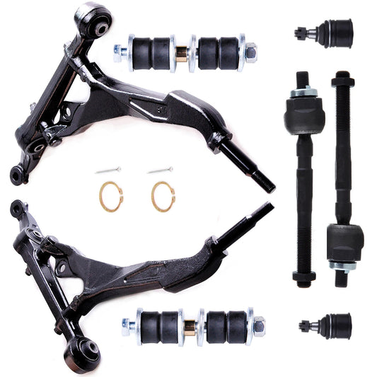 8pc K80328 K80327 EV299 K90123 K9802 Front Lower Control Arm Tie Rod Sway Bar Suspension Kit For Honda Civic 1992 1993 1994 1995 for Honda Civic del Sol 1993-1997 for Acura Integra 1994-2001