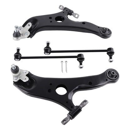 4pc K622036 K622035 K750574 Front Lower Control Arms with Ball Joint and Sway Bars for Toyota Sienna 2011 2012 2013 2014 2015 2016 2017 2018 2019 2020