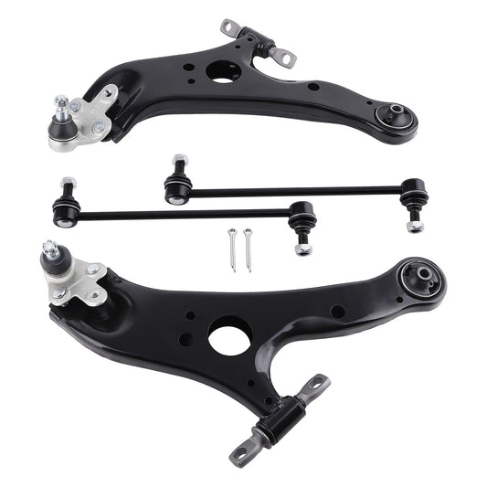 4pc K622036 K622035 K750574 Front Lower Control Arms with Ball Joint and Sway Bars for Toyota Sienna 2011 2012 2013 2014 2015 2016 2017 2018 2019 2020