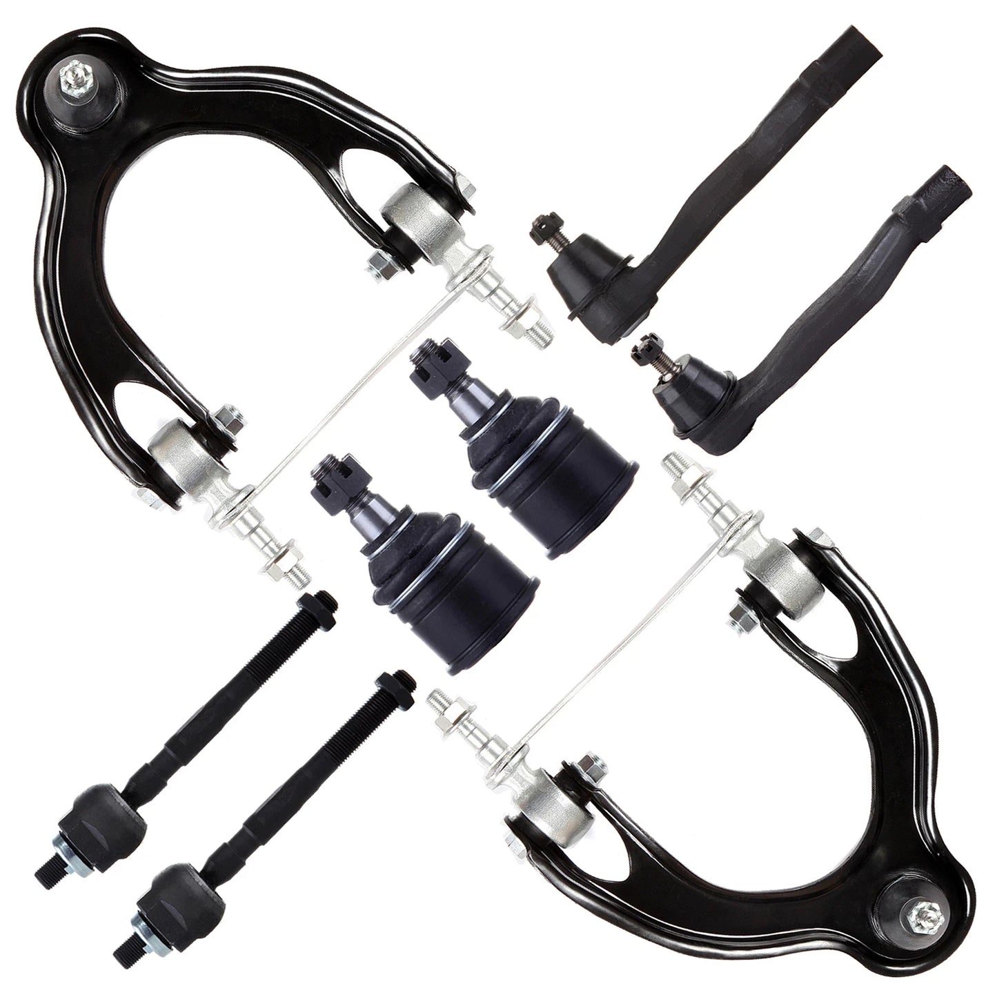8pc K90448 K90449 K9802 EV299 ES3331 ES3332 Front Upper Control Arm And Ball Joint Tie Rod For Acura Integra 1994 1995 1996 1997 1998 1999 2000 2001 for Honda Civic 1992 1993 1994 1995