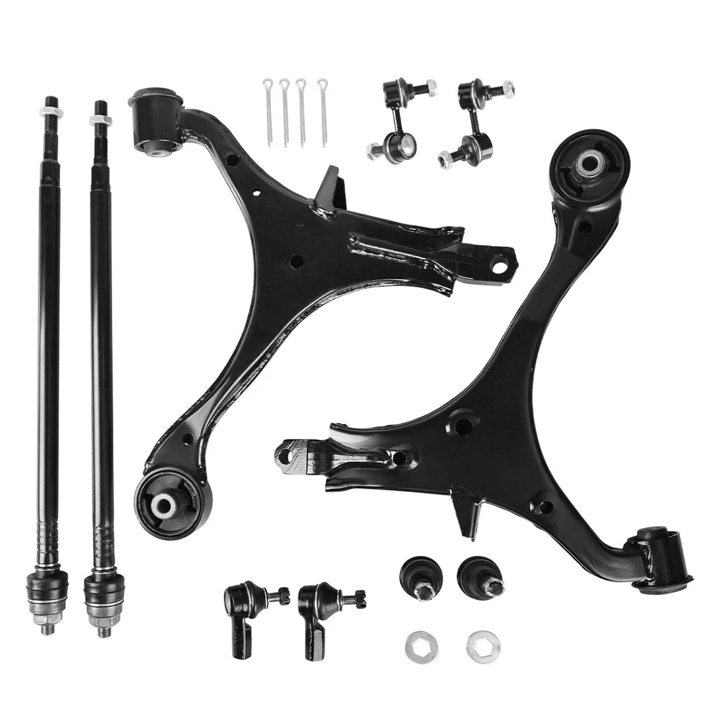 10pc K640399 K640400 K80223 K90454 K90455 ES3581 EV80383 Front Lower Control Arm Tie Rod Sway Bars Kit for Honda CR-V 2002 2003 2004 2005 2006