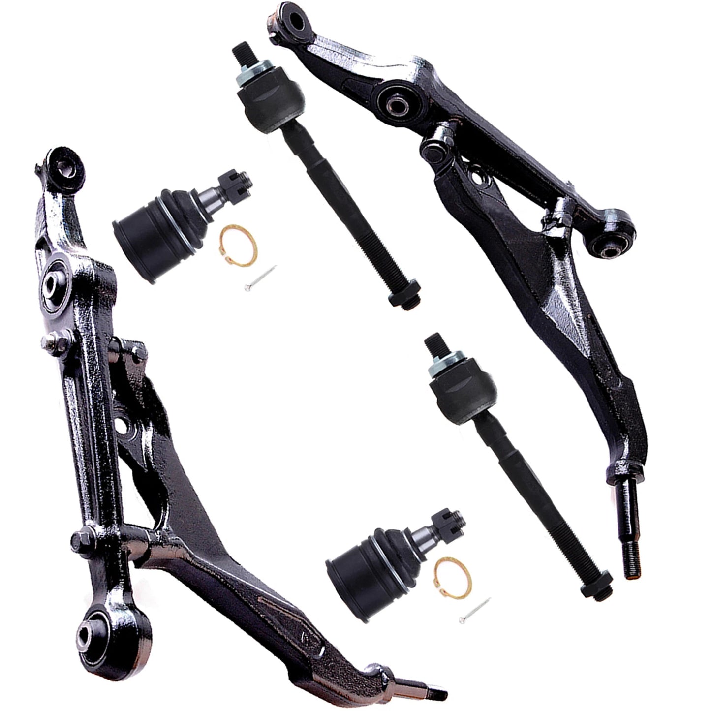 6pc K80328 K80327 EV299 K9802 Front Lower Control Arm Tie Rod Sway Bar Suspension Kit For Honda Civic 1992 1993 1994 1995 for Honda Civic del Sol 1993 1994 1995 1996 1997