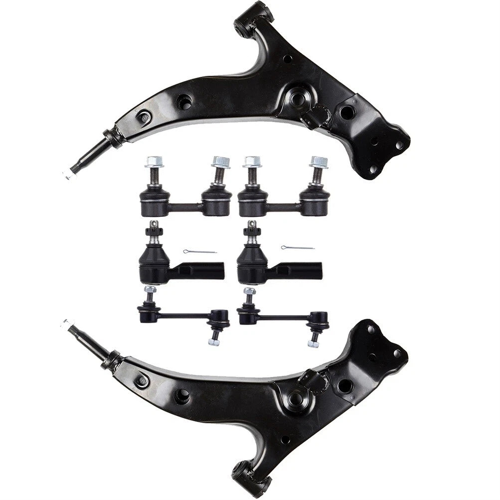 8pc K80333 K80334 K90124 K9545 ES2382 Front Lower Control Arm Inner outer Tie Rod For Toyota Corolla 1993 1994 1995