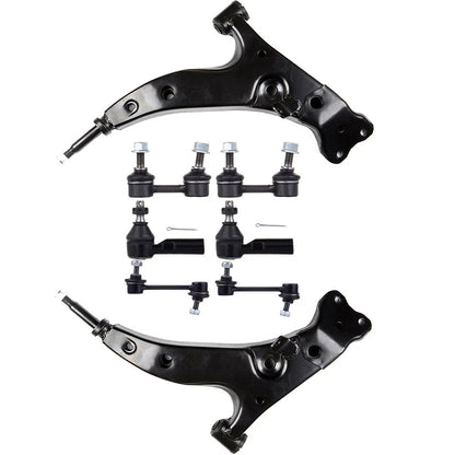 8pc K80333 K80334 K90124 K9545 ES2382 Front Lower Control Arm Inner outer Tie Rod For Toyota Corolla 1993 1994 1995
