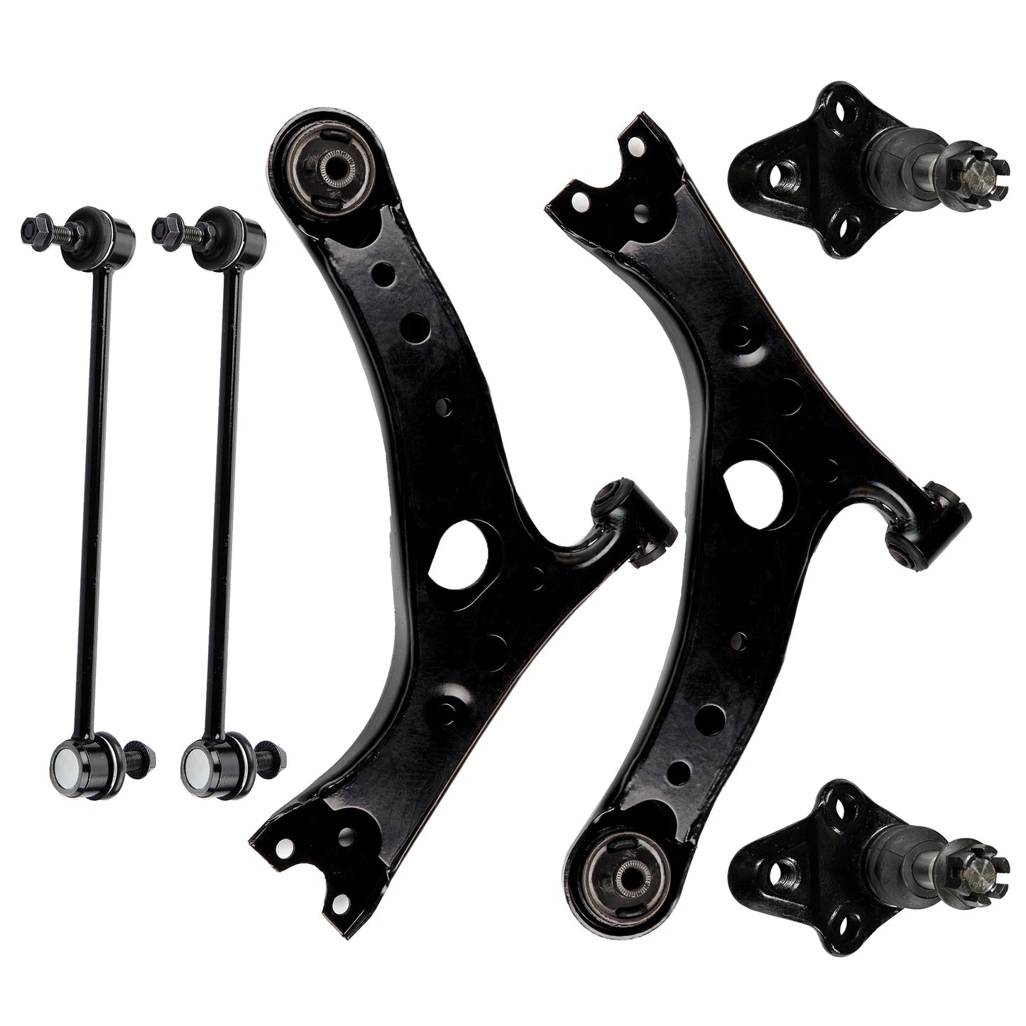 6pc K640212 K640213 K90309 K80296 Front Lower Control Arm Kit for Toyota RAV4 2001 2002 2003 2004 2005
