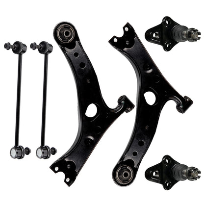 6pc K640212 K640213 K90309 K80296 Front Lower Control Arm Kit for Toyota RAV4 2001 2002 2003 2004 2005