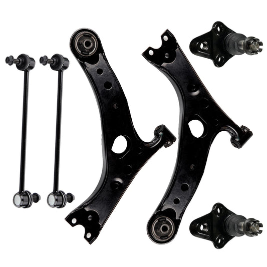 6pc K640212 K640213 K90309 K80296 Front Lower Control Arm Kit for Toyota RAV4 2001 2002 2003 2004 2005
