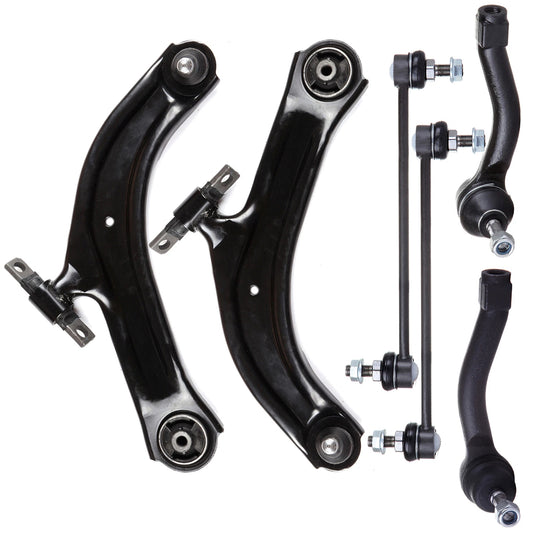 6pc K620373 K620374 K750096 ES800574 ES800575 Front Control Arms and Sway Bars Suspension Kit for Nissan Sentra 2007 2008 2009 2010 2011 2012