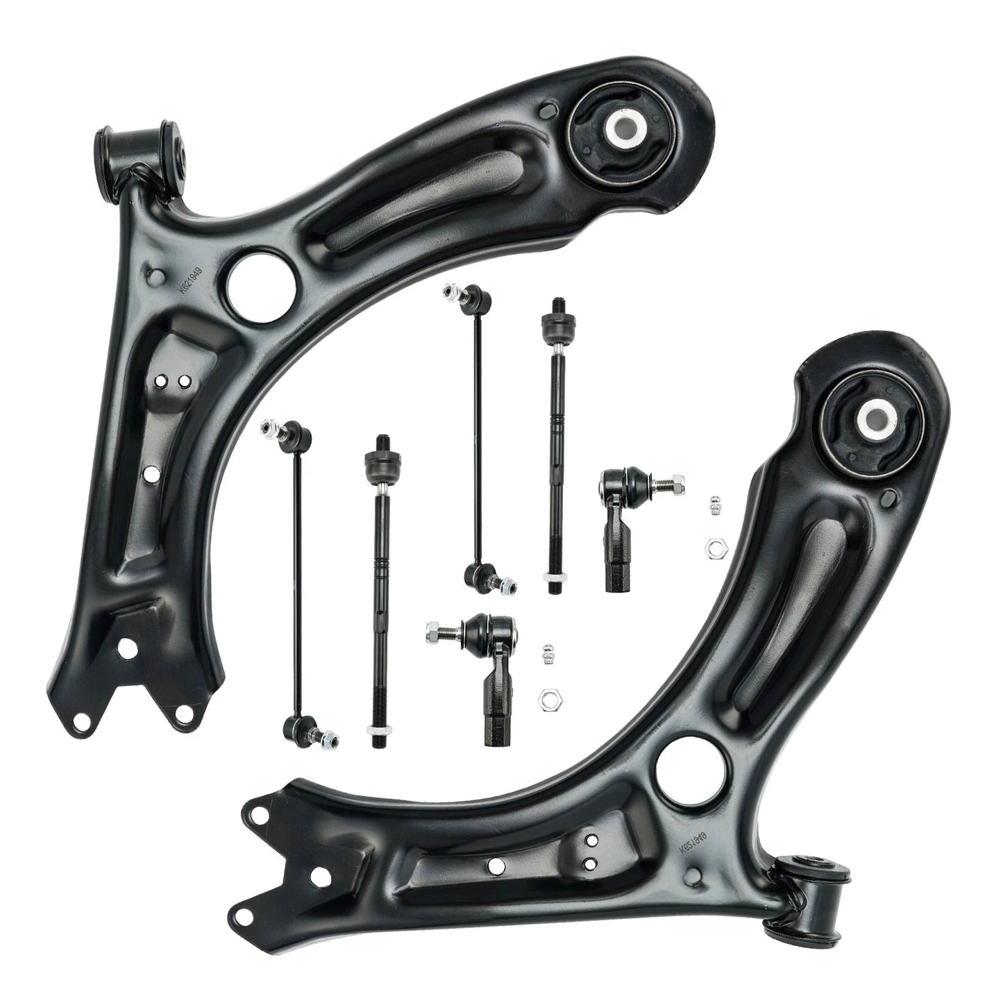 8pc K621949 K621950 K80478 EV80665 ES80666 ES80667 Front Lower Control Arm Sway Bars Tie Rods Kit for Volkswagen Jetta 2011 2012 2013 2014 2015 2016 2017 2018