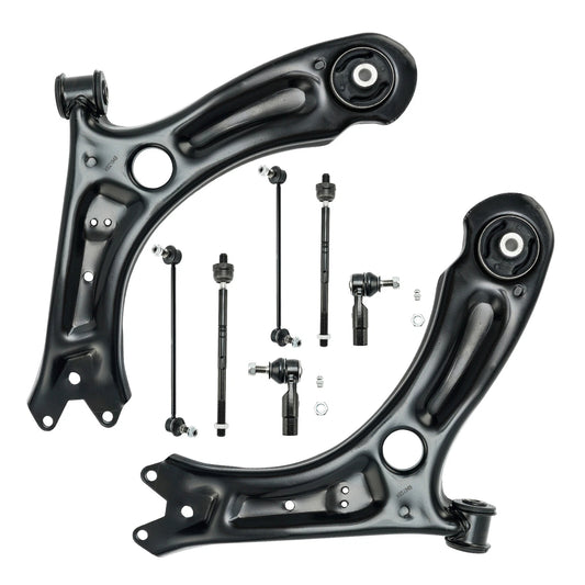 8pc K621949 K621950 K80478 EV80665 ES80666 ES80667 Front Lower Control Arm Sway Bars Tie Rods Kit for Volkswagen Jetta 2011 2012 2013 2014 2015 2016 2017 2018