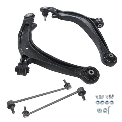4pc K622002 K622210 K750304 Front Lower Control Arm with Ball Joint Sway Bar Links for Honda Odyssey 2011 2012 2013 2014 2015 2016 2017