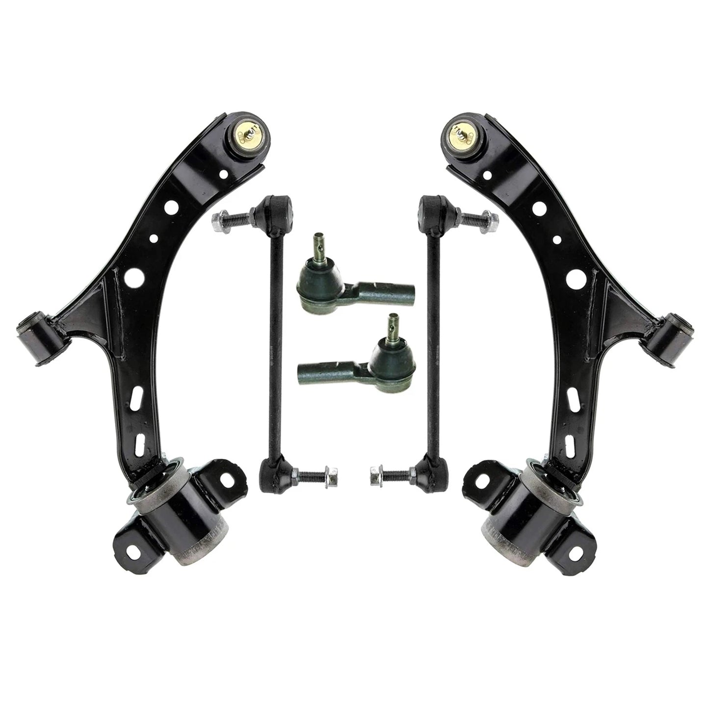 6pc K80726 K80727 K80899 ES80805 Front Lower Control Arm Ball Joint Tie Rod Sway Bars for Ford Mustang 2005 2006 2007 2008 2009 2010