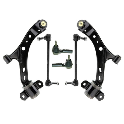 6pc K80726 K80727 K80899 ES80805 Front Lower Control Arm Ball Joint Tie Rod Sway Bars for Ford Mustang 2005 2006 2007 2008 2009 2010