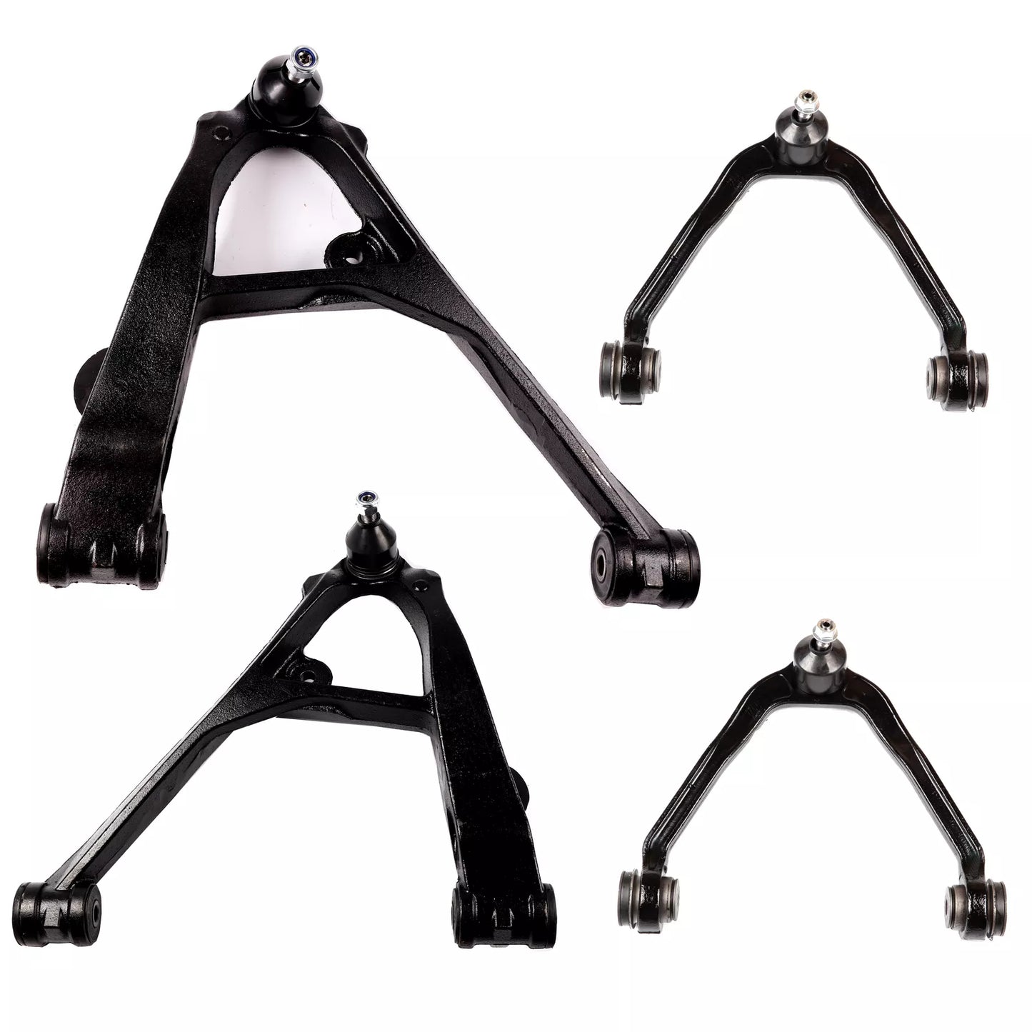 4pc K620380 K620381 K80942 Front Upper Lower Control Arms with Ball Joints for Chevy Silverado 1999 2000 2001 2002 2003 2004 2005 2006 for GMC Sierra 1500 2003 - 2014
