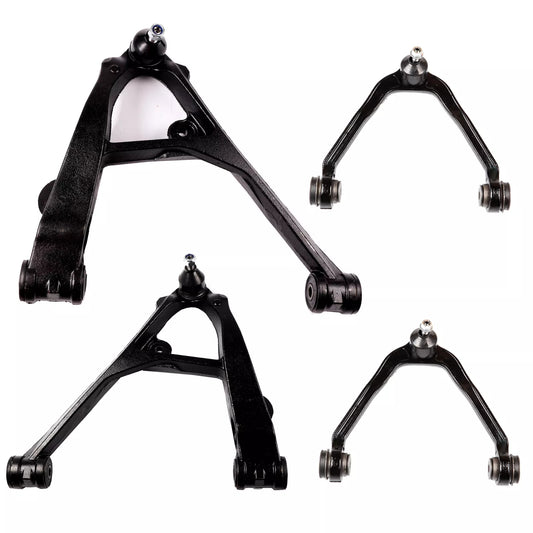 4pc K620380 K620381 K80942 Front Upper Lower Control Arms with Ball Joints for Chevy Silverado 1999 2000 2001 2002 2003 2004 2005 2006 for GMC Sierra 1500 2003 - 2014