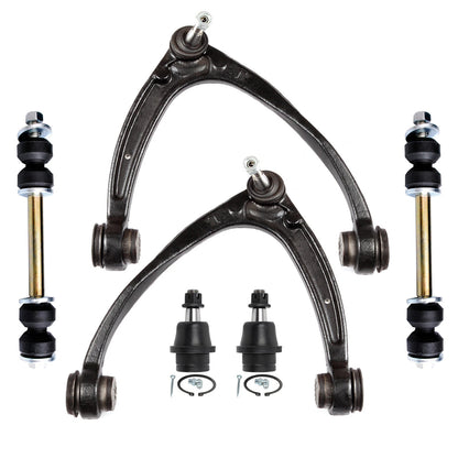 6pc K700432 K80670 K80669 K6541 Front Upper Control Arms Ball Joint Sway Bar for Chevy Silverado Sierra 1500 2007 2008 2009 2010 2011 2012 2013 2014 2015 2016 for Chevy Tahoe 2007-2016