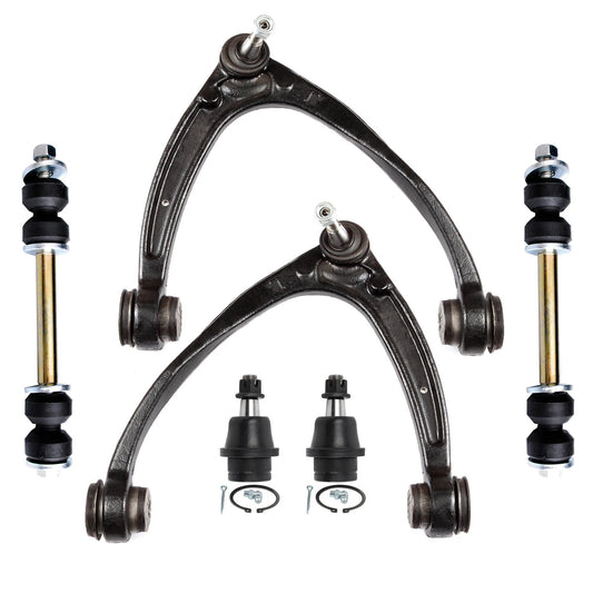 6pc K700432 K80670 K80669 K6541 Front Upper Control Arms Ball Joint Sway Bar for Chevy Silverado Sierra 1500 2007 2008 2009 2010 2011 2012 2013 2014 2015 2016 for Chevy Tahoe 2007-2016