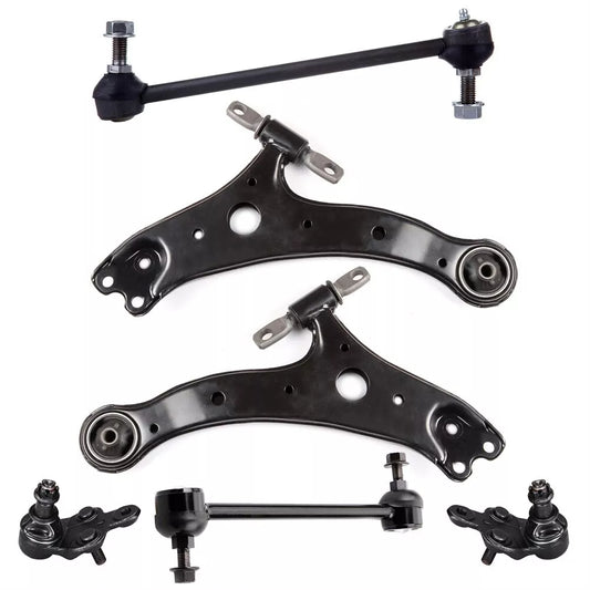 6pc K620333 K620334 K90344 K90345 K90346 K90347 Front Lower Control Arm And Ball Joint Rear Sway Bar For Toyota Camry 2002 2003 2004 2005 2006 for Toyota Solara 2004 2005 2006 2007 2008