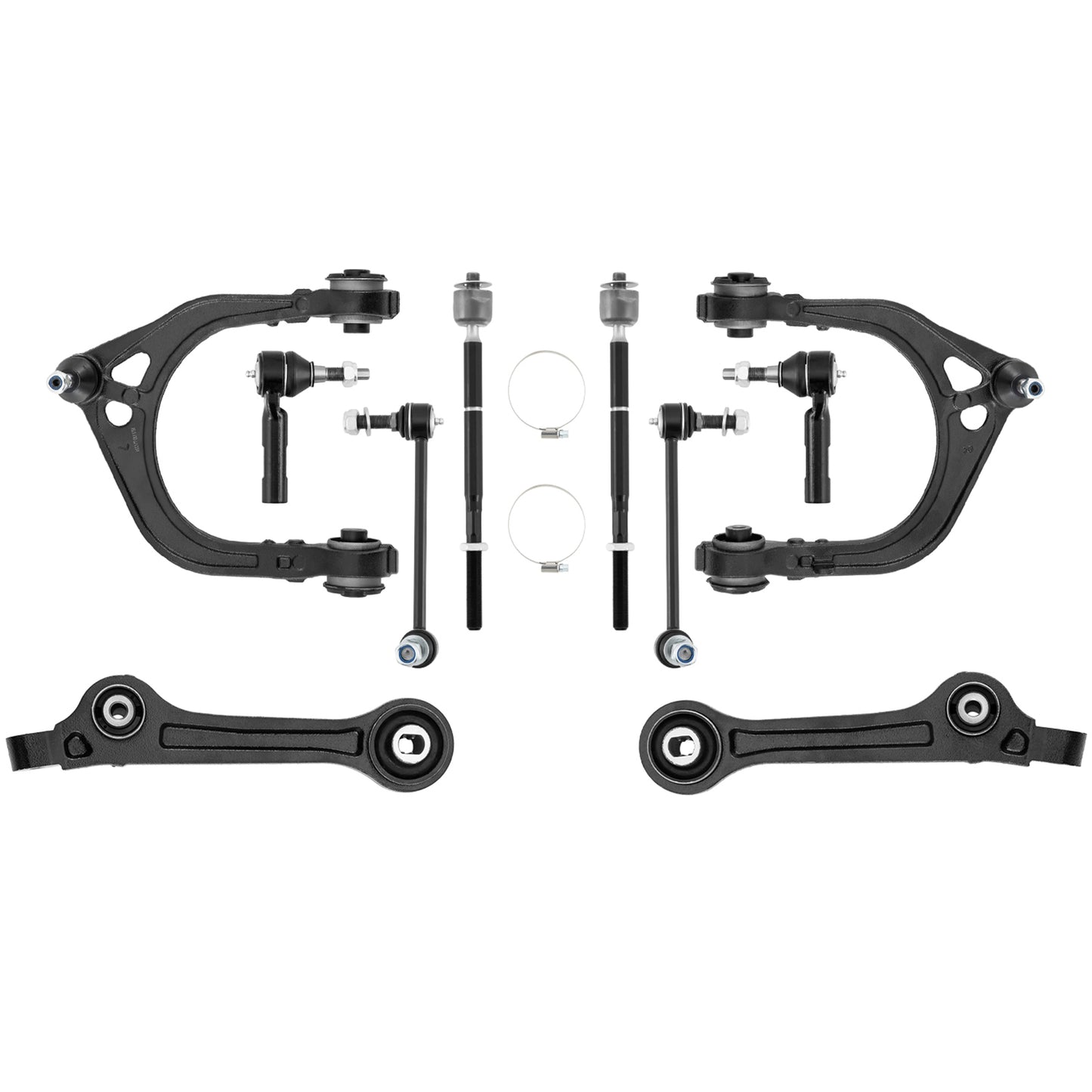 10pc K010534 K620177 K620178 ES800986 EV800963 K80822 K80823 Front Upper Lower Control Arms Tie Rod Kit for Chrysler 300 2011-2014 for Dodge Charger 2011-2019 for Dodge Challenger 2011-2018