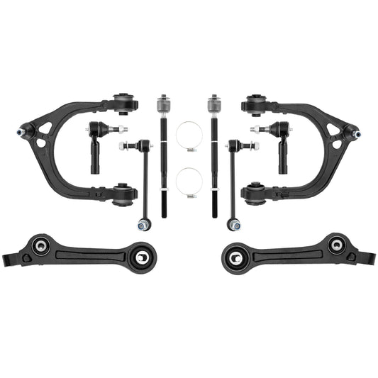 10pc K010534 K620177 K620178 ES800986 EV800963 K80822 K80823 Front Upper Lower Control Arms Tie Rod Kit for Chrysler 300 2011-2014 for Dodge Charger 2011-2019 for Dodge Challenger 2011-2018
