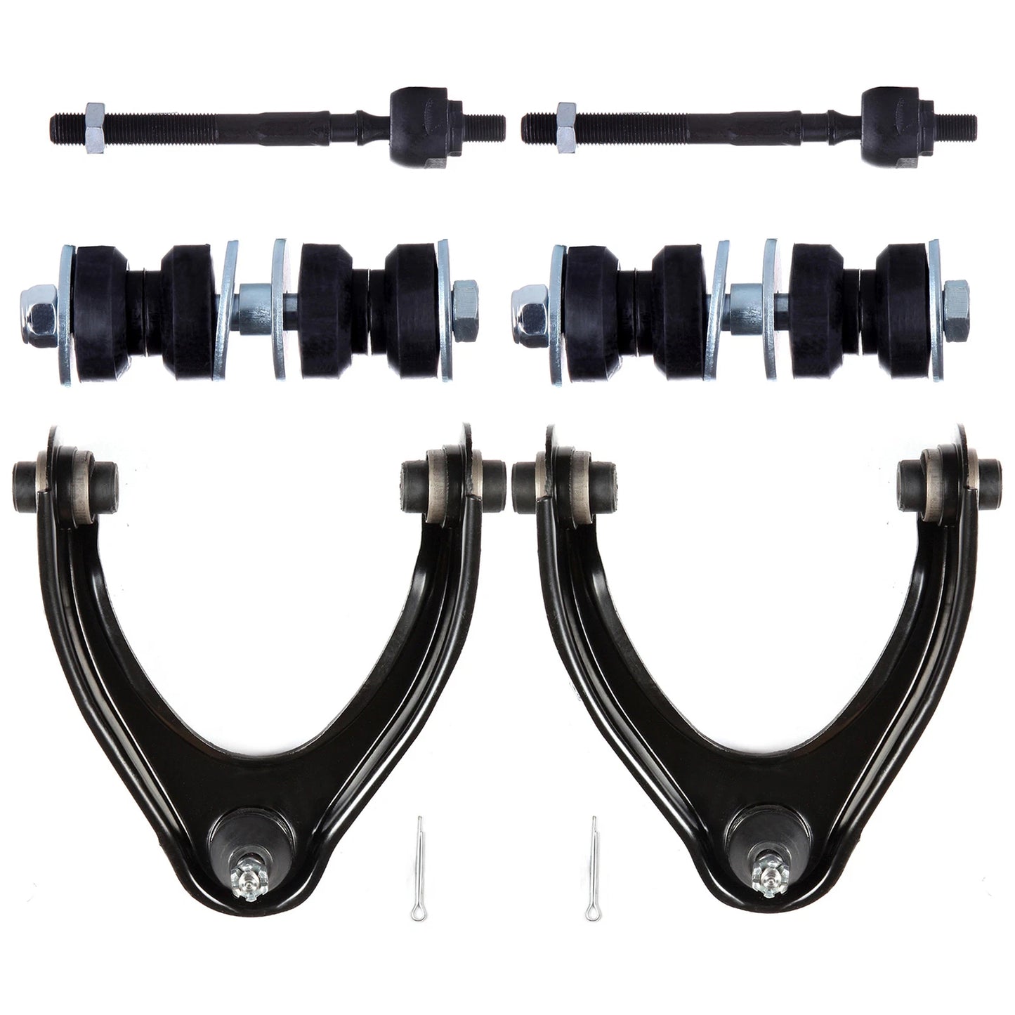 6pc K90450 K90451 K90122 EV367 Suspension Front Upper Control Arm Ball Joint Tie Rod End For Honda Civic 1996 1997 1998 1999 2000 for Acura EL 1997 1998 1999 2000
