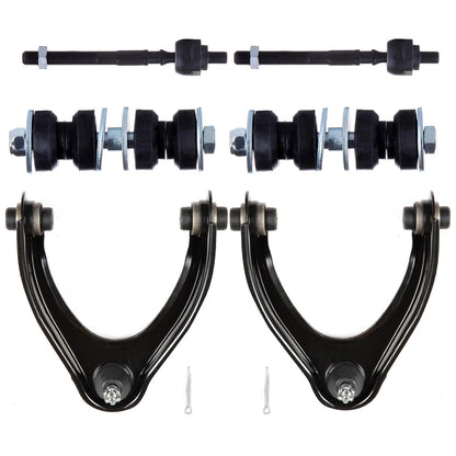 6pc K90450 K90451 K90122 EV367 Suspension Front Upper Control Arm Ball Joint Tie Rod End For Honda Civic 1996 1997 1998 1999 2000 for Acura EL 1997 1998 1999 2000